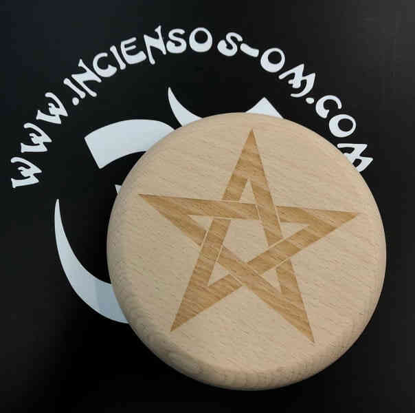 Pentagrama madera haya 13 cm aprox